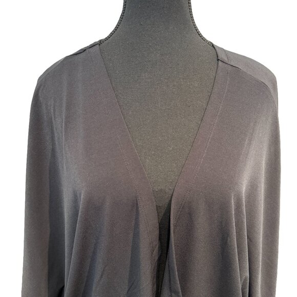 NWT Iman Global Chic Black Open Topper Kimono Batwing Sleeve Jacket 4X - Picture 3 of 6